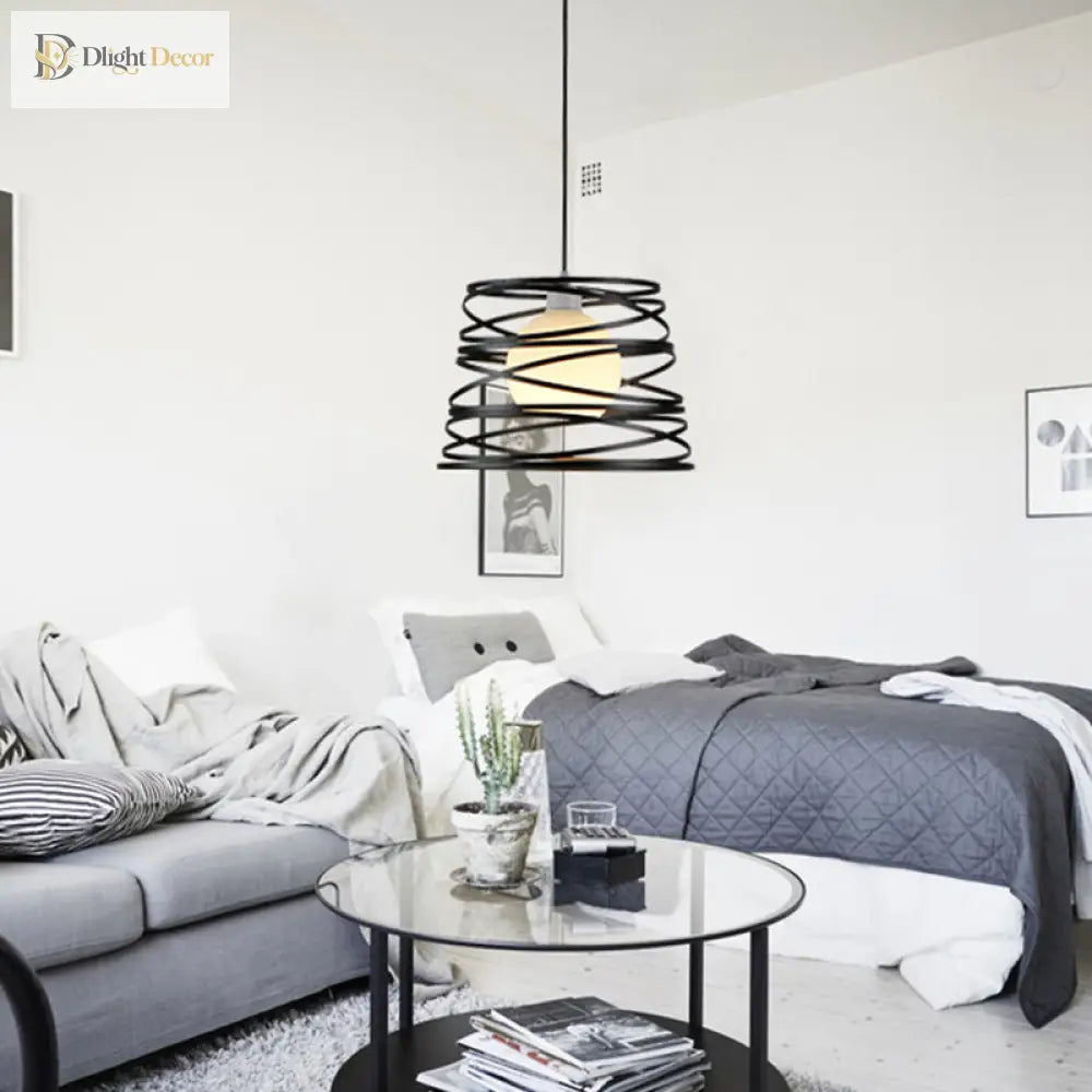 Isabella’s White Glass Dome Pendant Light