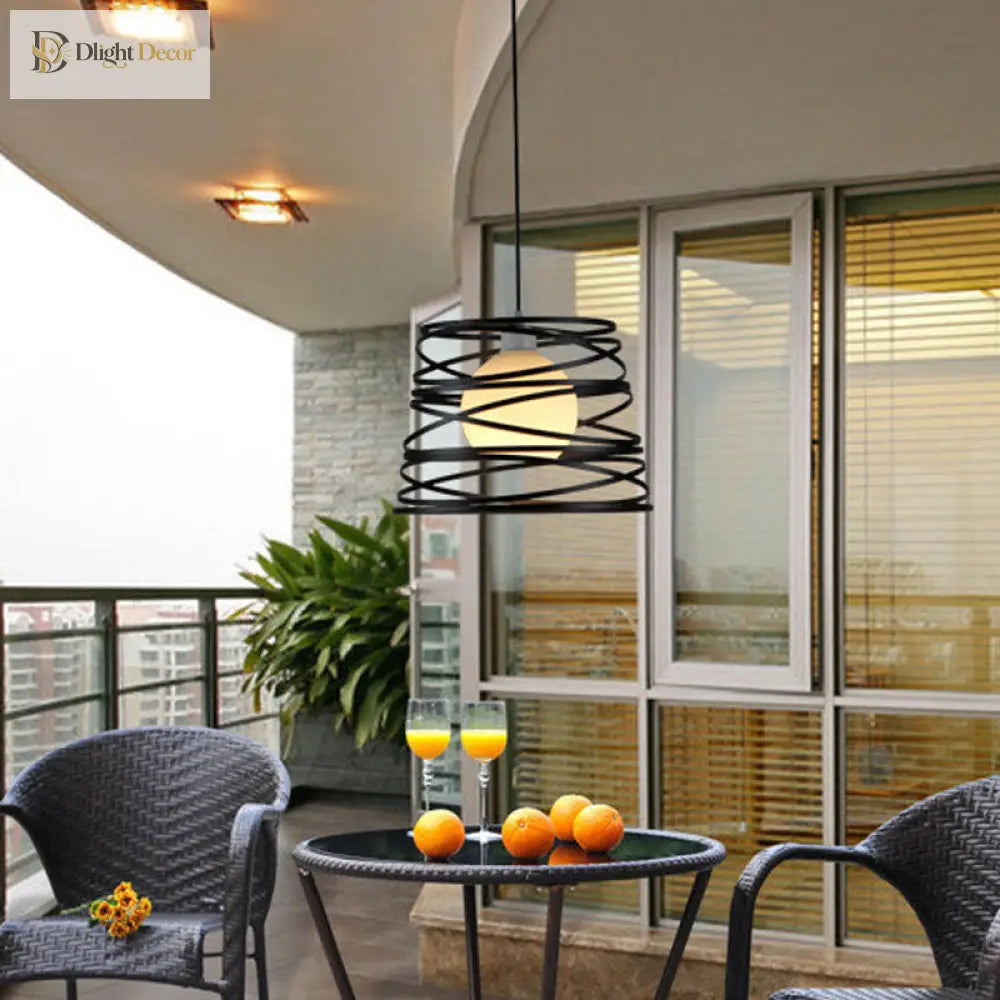 Isabella’s White Glass Dome Pendant Light