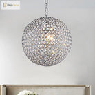 Isabella’s Sparkling Symphony: Modern Led Chandelier With Crystal Orb Shade