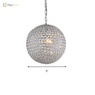 Isabella’s Sparkling Symphony: Modern Led Chandelier With Crystal Orb Shade