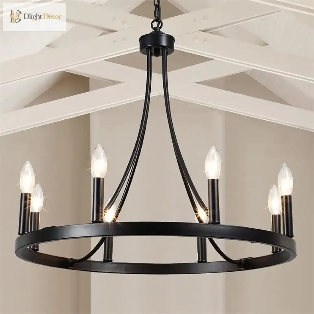 Ivy’s American Wrought Iron Chandelier Ceiling Light