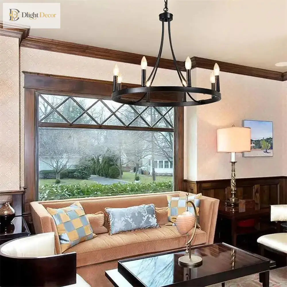 Ivy’s American Wrought Iron Chandelier Ceiling Light
