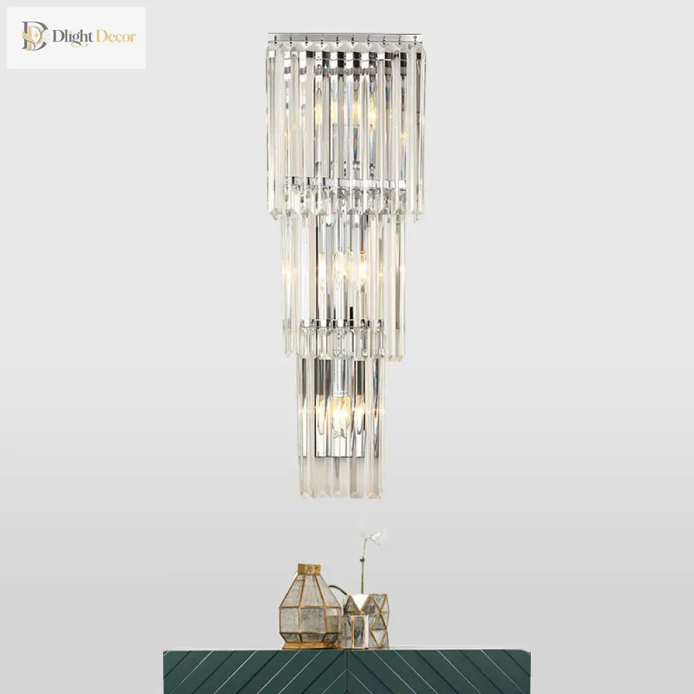 Jane Prismatic Glow: Modern 3 - Light Wall Sconce