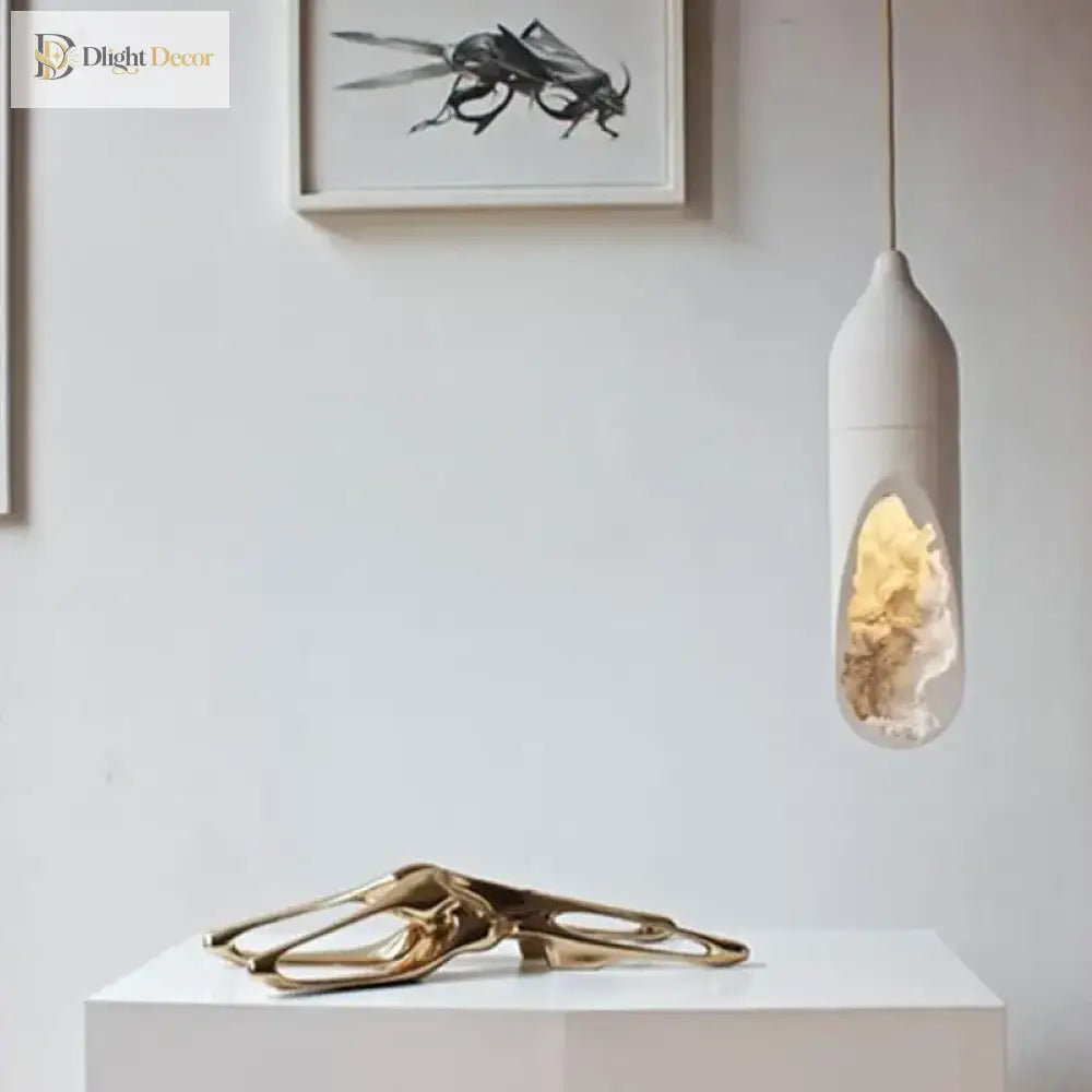 Japanese Wabi - Sabi Pendant Lamp - Illuminate Your Space With Modern Plaster Elegance Lights