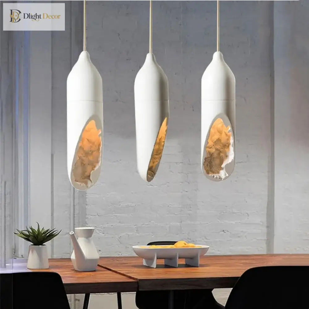 Japanese Wabi - Sabi Pendant Lamp - Illuminate Your Space With Modern Plaster Elegance Lights