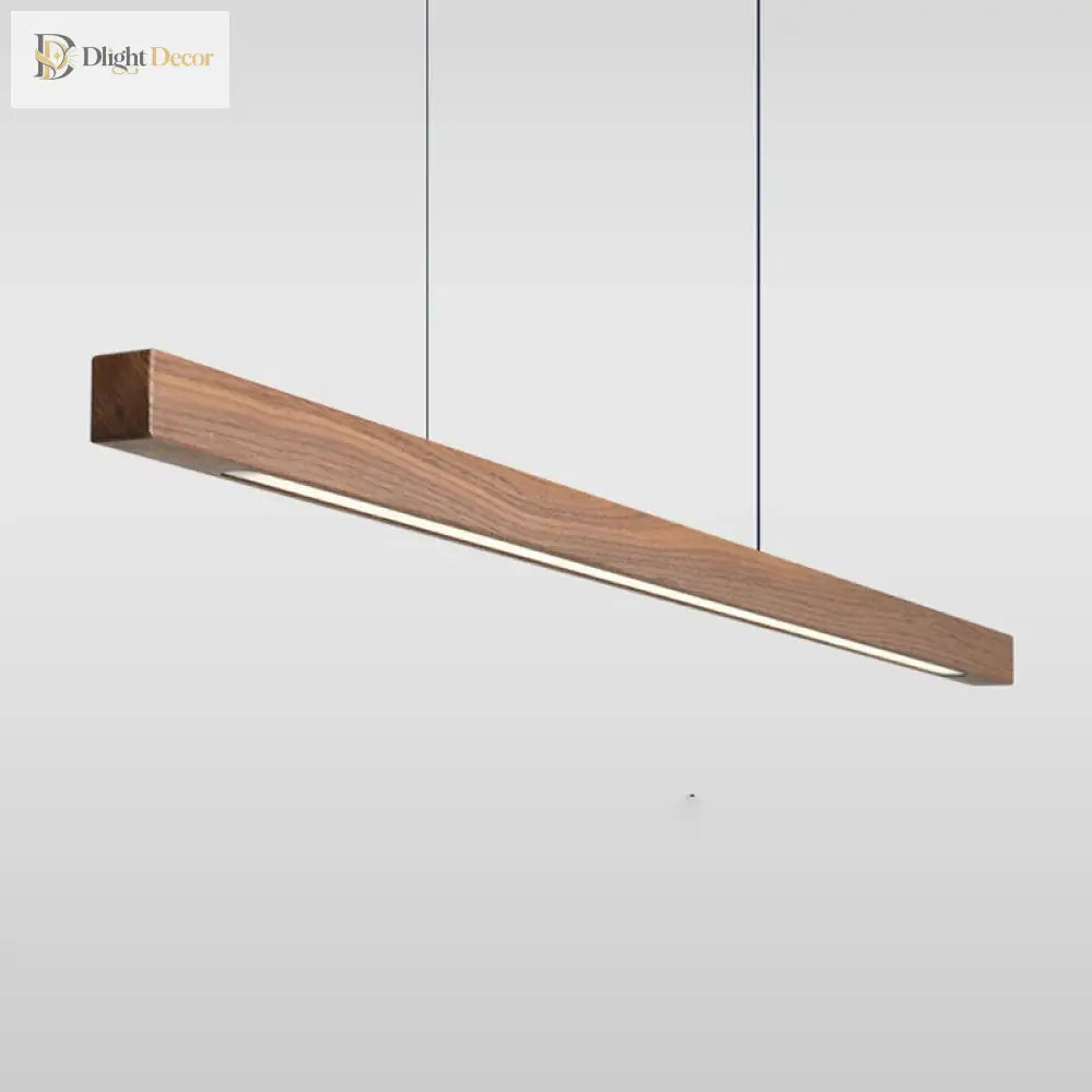 Japanese - Inspired Black Walnut Pendant Light - Nordic Minimalist Design For Dining Tables Offices