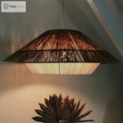 Japanese - Inspired Retro Chandelier - Woven Hemp Rope Pendant Lamp For Creative Home Decor Lights