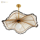 Japanese Bamboo Woven Pendant Lamp - Artistic Rattan Lighting Fixture For Restaurants Bedrooms And