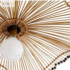 Japanese Bamboo Woven Pendant Lamp - Artistic Rattan Lighting Fixture For Restaurants Bedrooms And
