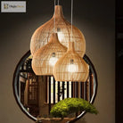Japanese Handmade Rattan Woven Pendant Lamp - Artful Lighting For Rural Retro Decor Lights