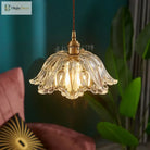 Japanese Glass Pendant Light - Vintage Brass Restaurant And Bar Lighting Lights
