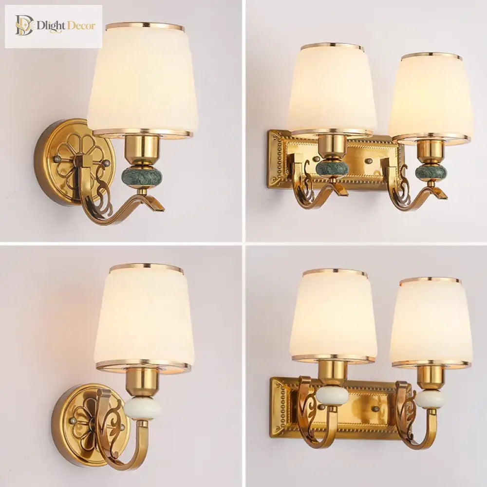 Joanna American Style Golden Bedside Lamp - Elegant Lighting For Your Home Wall Lamp