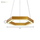 Jordyn Modern Gold Hexagon Pendant Light