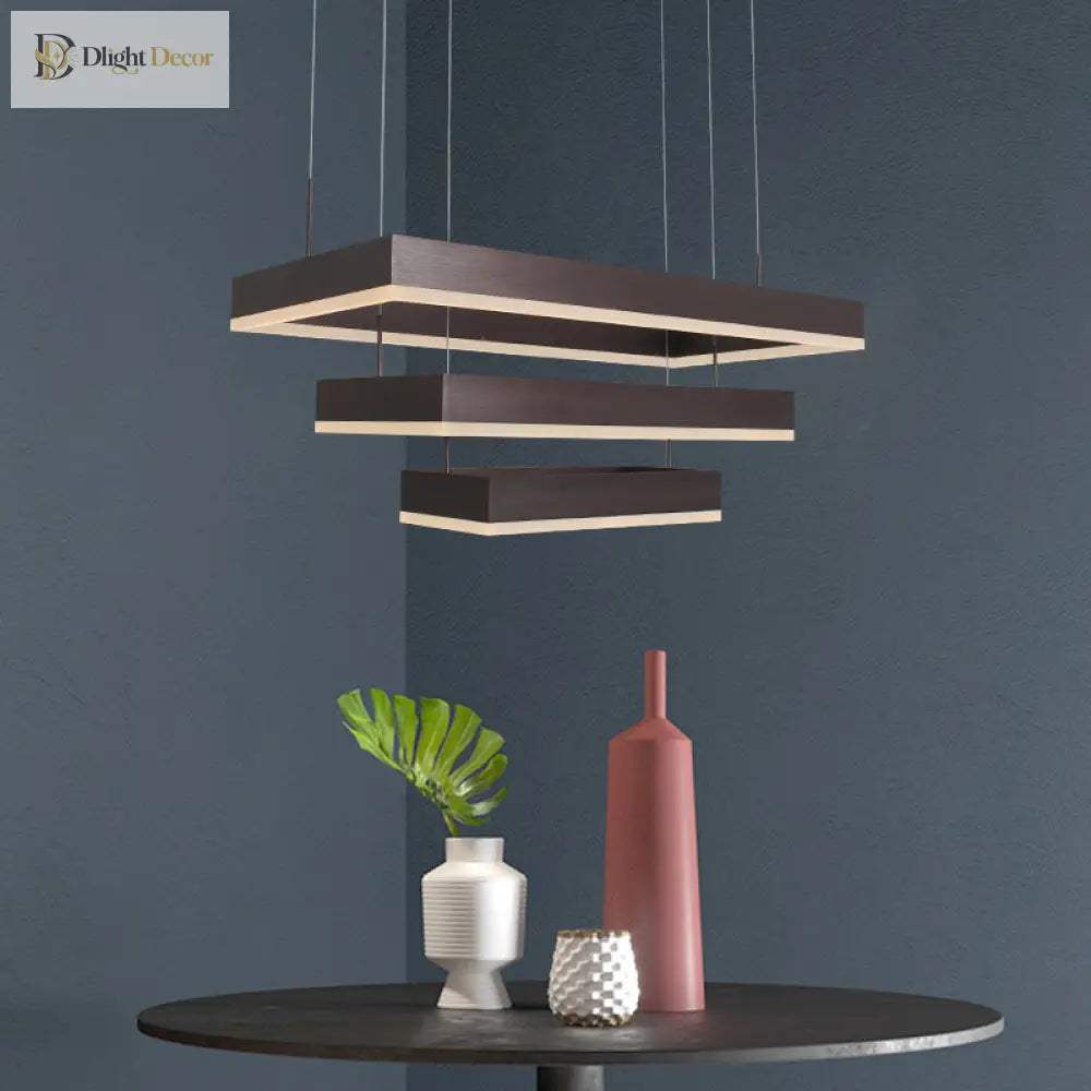 Josephine Coffee Cascade: Modern 3 - Tier Led Chandelier