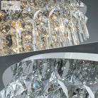 Luxury Modern K9 Crystals Ceiling Lamp - Chrome Steel Led Light For Art Deco Bedroom Lighting