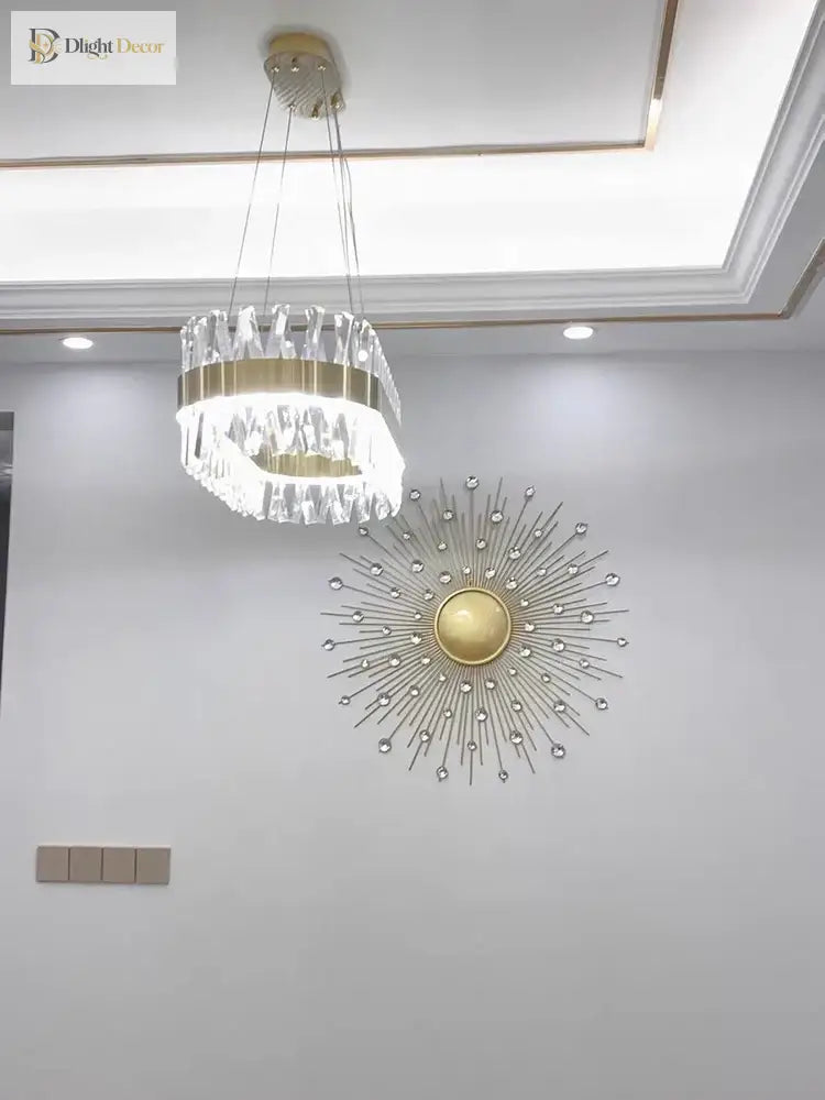 Luxury Crystal Led Chandelier - High - Quality K9 Ceiling Lighting Fixture For Elegant Living Rooms