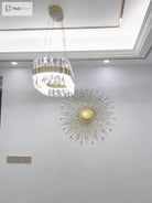 Luxury Crystal Led Chandelier - High - Quality K9 Ceiling Lighting Fixture For Elegant Living Rooms
