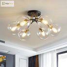 Kate Opulent Glow - 6 - Light Semi - Flush Mount Ceiling Light