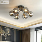 Kate Opulent Glow - 6 - Light Semi - Flush Mount Ceiling Light