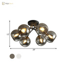 Kate Opulent Glow - 6 - Light Semi - Flush Mount Ceiling Light