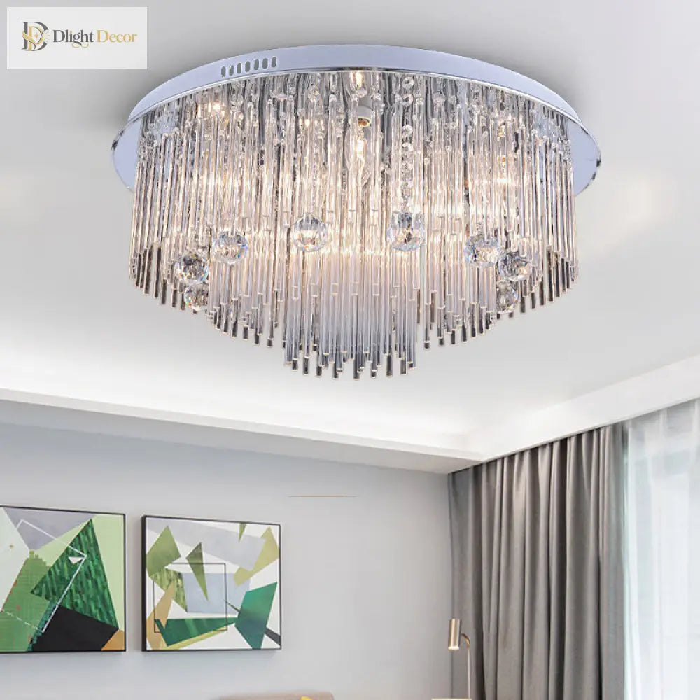 Kendall Cascading Crystal Ceiling Light: A Symphony Of Light And Style