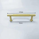 Knurled Brass Wardrobe Handles – Modern Kitchen Cabinet and Drawer Pull Bar Handles 121mm length Handles