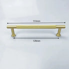 Knurled Brass Wardrobe Handles – Modern Kitchen Cabinet and Drawer Pull Bar Handles 153mm length Handles