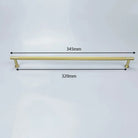 Knurled Brass Wardrobe Handles – Modern Kitchen Cabinet and Drawer Pull Bar Handles 345mm length Handles