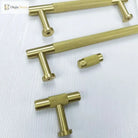 Knurled Brass Wardrobe Handles – Modern Kitchen Cabinet and Drawer Pull Bar Handles Handles