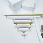 Knurled Brass Wardrobe Handles – Modern Kitchen Cabinet and Drawer Pull Bar Handles Handles