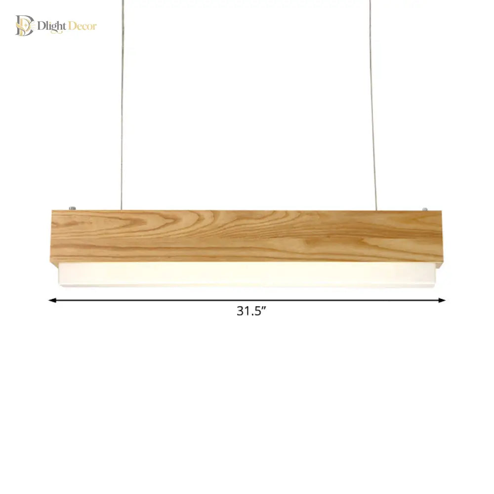 Laila Modern Wood Pendant Light: Warm Elegance For Your Dining Room