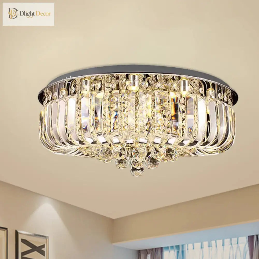 Layla Modern Gold Led Crystal Chandelier