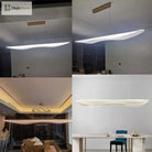 Irregular acrylic chandelier shown from alternate angle