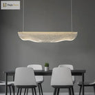 Irregular acrylic LED chandelier with sculptural ceiling profile