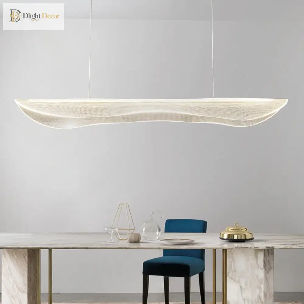 Contemporary irregular chandelier with polished LED design
