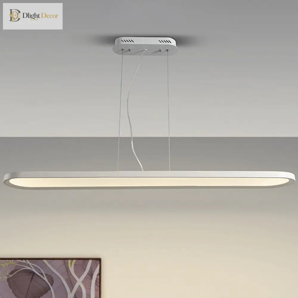 23.5’/35.5’/47’ Wide Oval Acrylic Ceiling Pendant Led Island Light Stepless Dimming