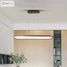 23.5’/35.5’/47’ Wide Oval Acrylic Ceiling Pendant Led Island Light Stepless Dimming