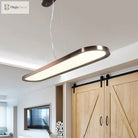 23.5’/35.5’/47’ Wide Oval Acrylic Ceiling Pendant Led Island Light Stepless Dimming