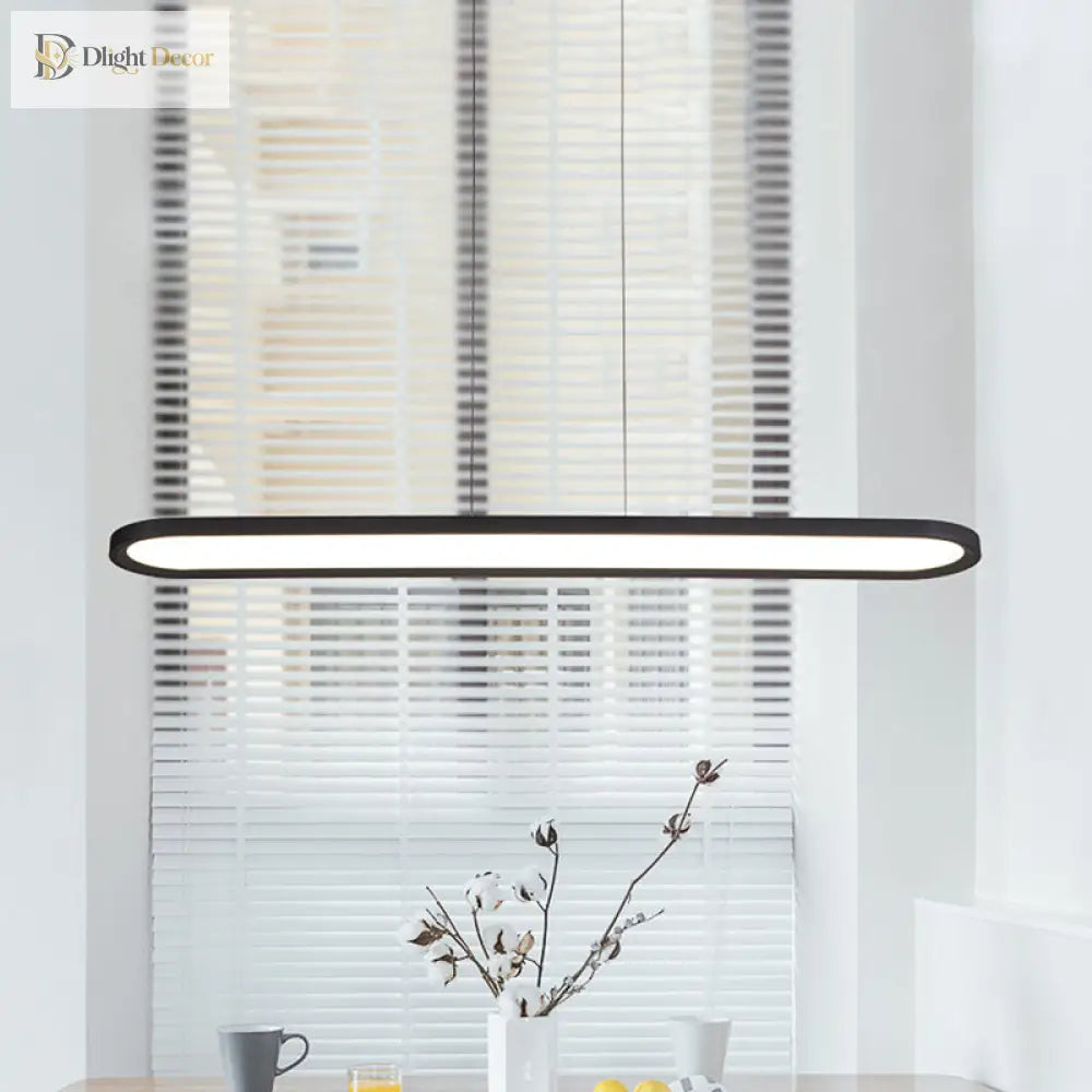 23.5’/35.5’/47’ Wide Oval Acrylic Ceiling Pendant Led Island Light Stepless Dimming