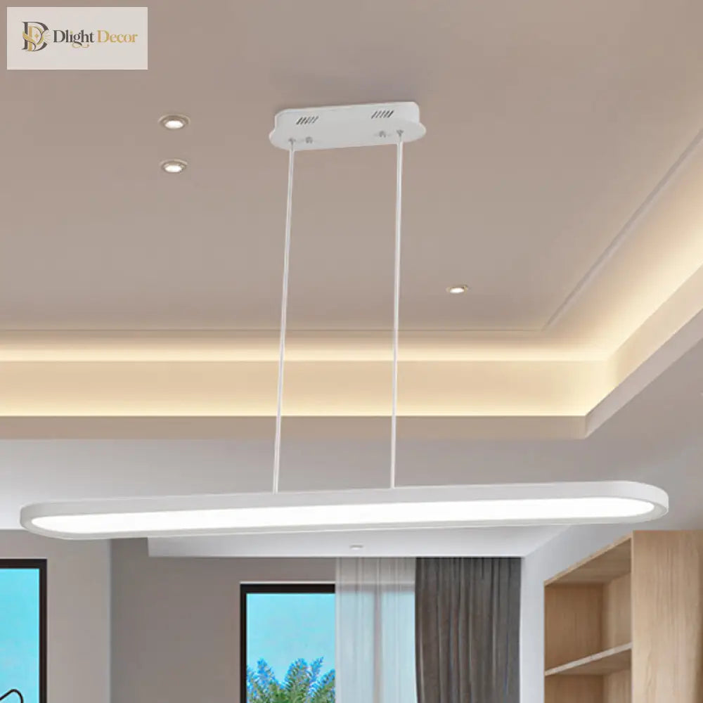 23.5’/35.5’/47’ Wide Oval Acrylic Ceiling Pendant Led Island Light Stepless Dimming