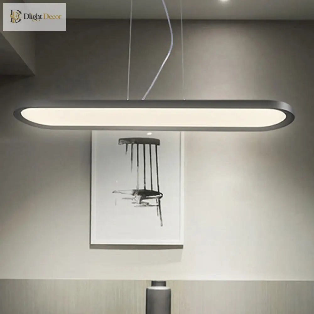23.5’/35.5’/47’ Wide Oval Acrylic Ceiling Pendant Led Island Light Stepless Dimming