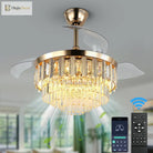 Modern Ceiling Fan With Led Light Smart App Remote Contro Reversible Bldc Intelligent Fandelier