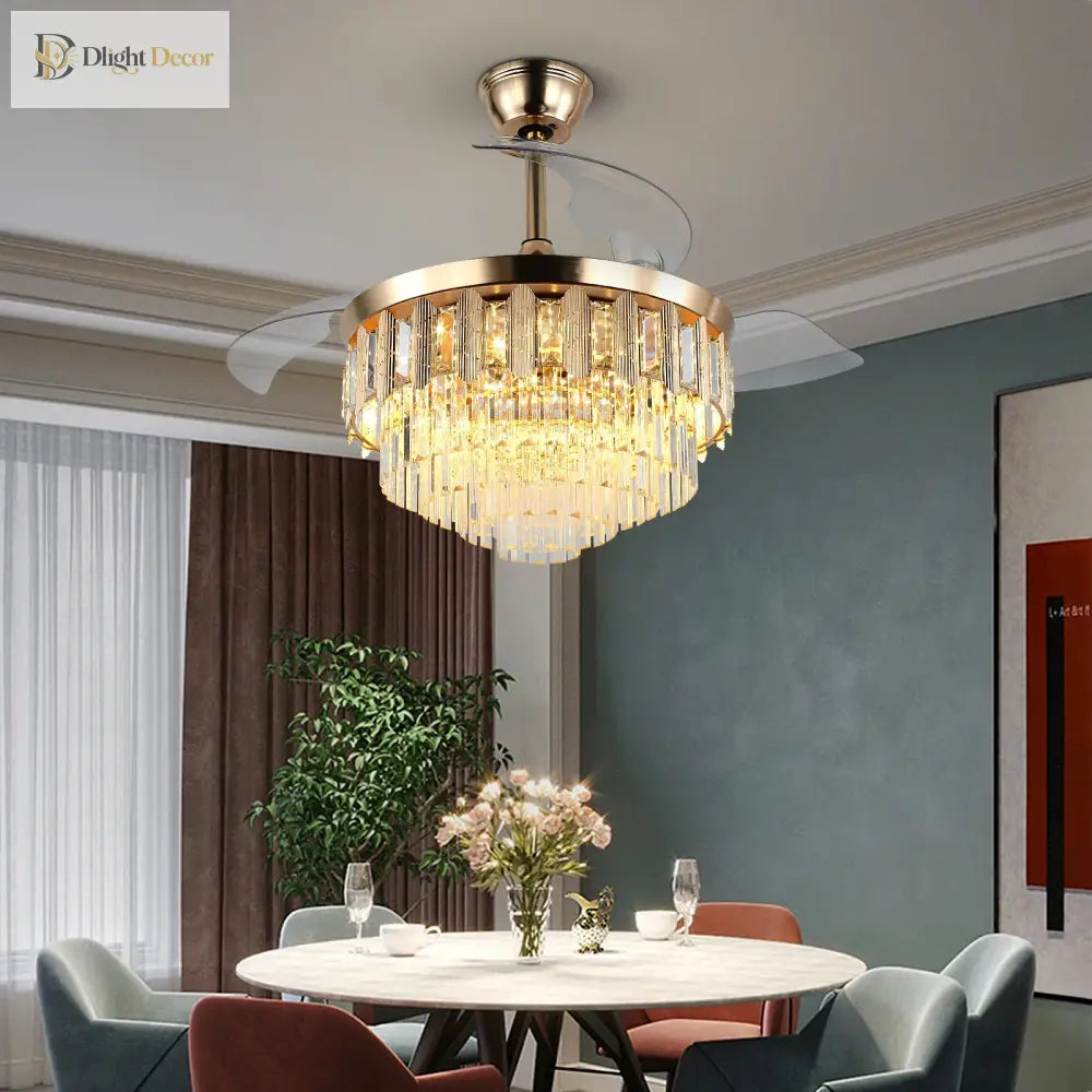 Modern Ceiling Fan With Led Light Smart App Remote Contro Reversible Bldc Intelligent Fandelier