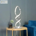 Modern Silver Led Table Lamp - Luxury Adjustable Brightness For Bedroom Study And Home Decoration
