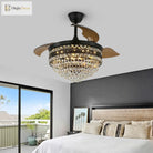 Modern Smart Ceiling Fan App Rc Adjustable 6 Level Speed Pendant Lighting Luminaire Bedroom 3 Heads