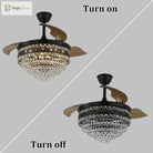 Modern Smart Ceiling Fan App Rc Adjustable 6 Level Speed Pendant Lighting Luminaire Bedroom 3 Heads