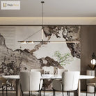 Contemporary Led Pendant Lights - Elegant Black Chandelier For Living Dining And Kitchen Tables