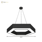 Modern Black Hexagonal Led Pendant Light