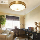 Contemporary Round Glass Shade Ceiling Lights - Led Lighting For Living Rooms Bedrooms Restaurants
