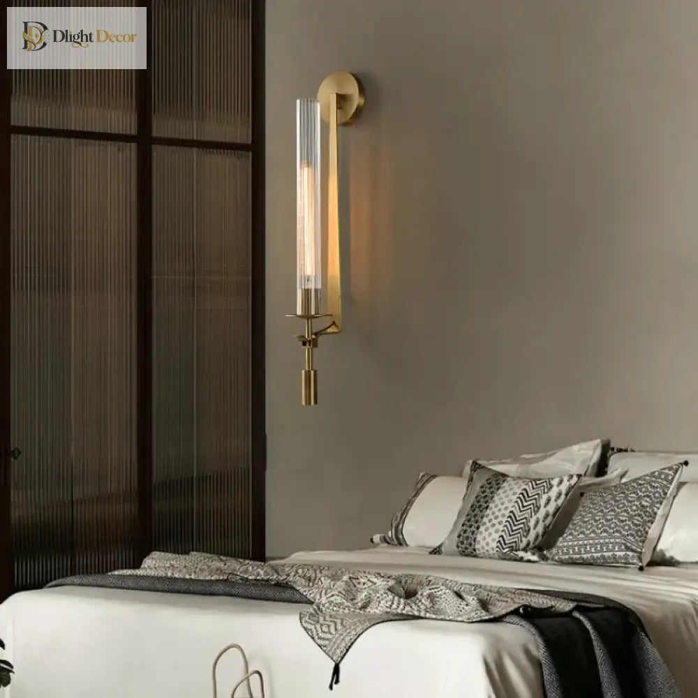 Contemporary Led Wall Lamps - Stylish Brass Sconce Fixtures For Creative Aisle Bedroom And Living